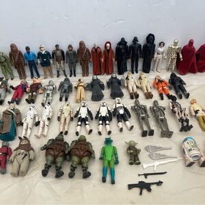 1977 - 1984 Vintage Star Wars 49 Action Figures + Accessories Original Kenner